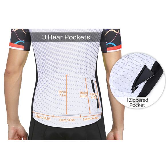 ARSUXEO Cycling Jersey Short Sleeves Mountain Bike Shirt MTB Top Men's Large NWT - Picture 7 of 10